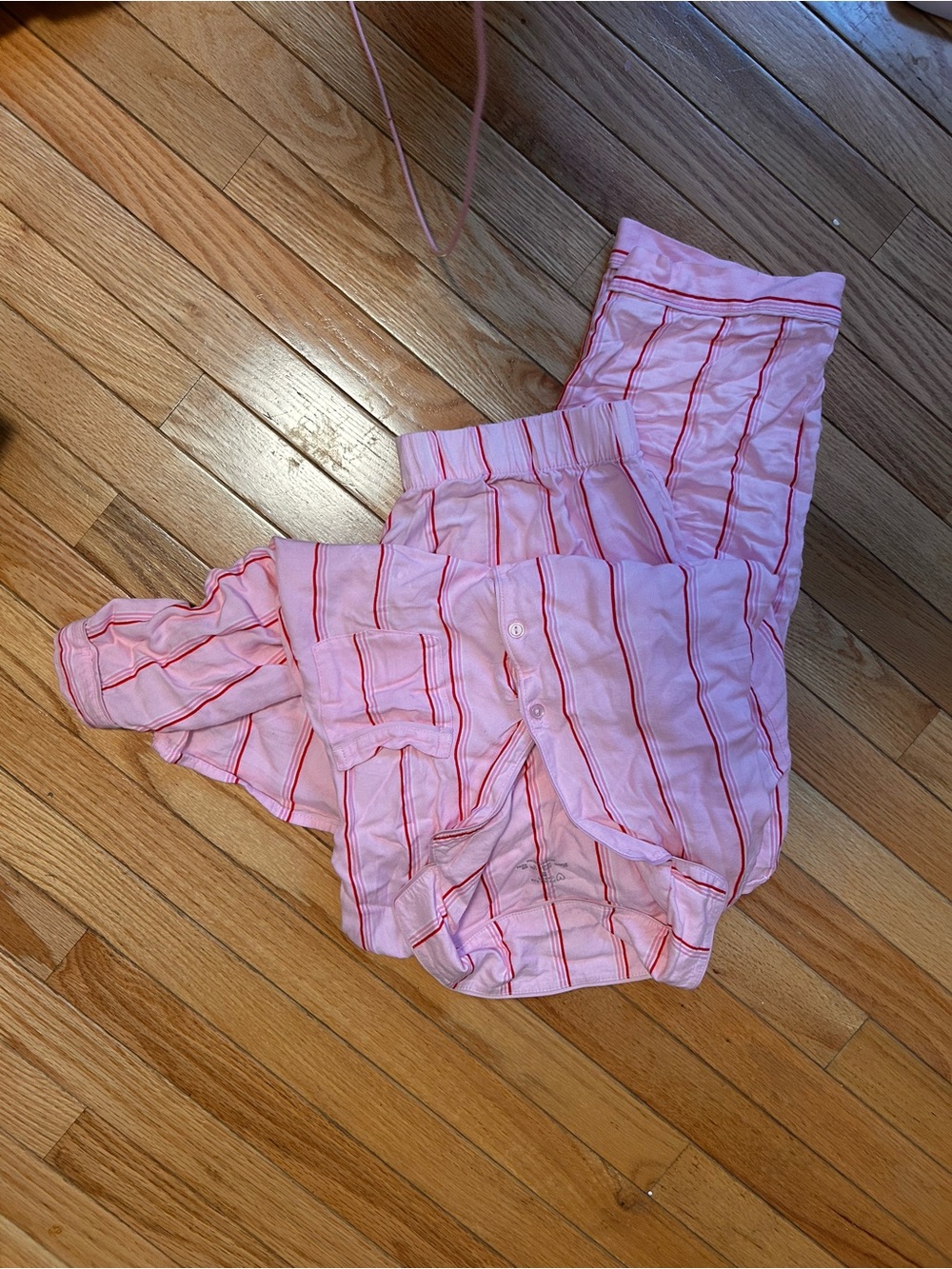 Primark Pink pajama with Red Stripes